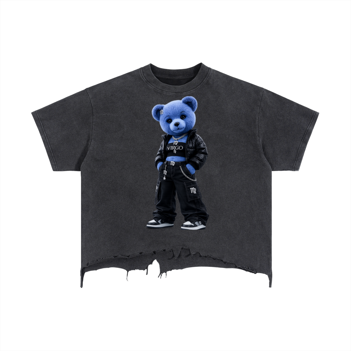 Vintage Wash Boxy Distressed Hem T-Shirt