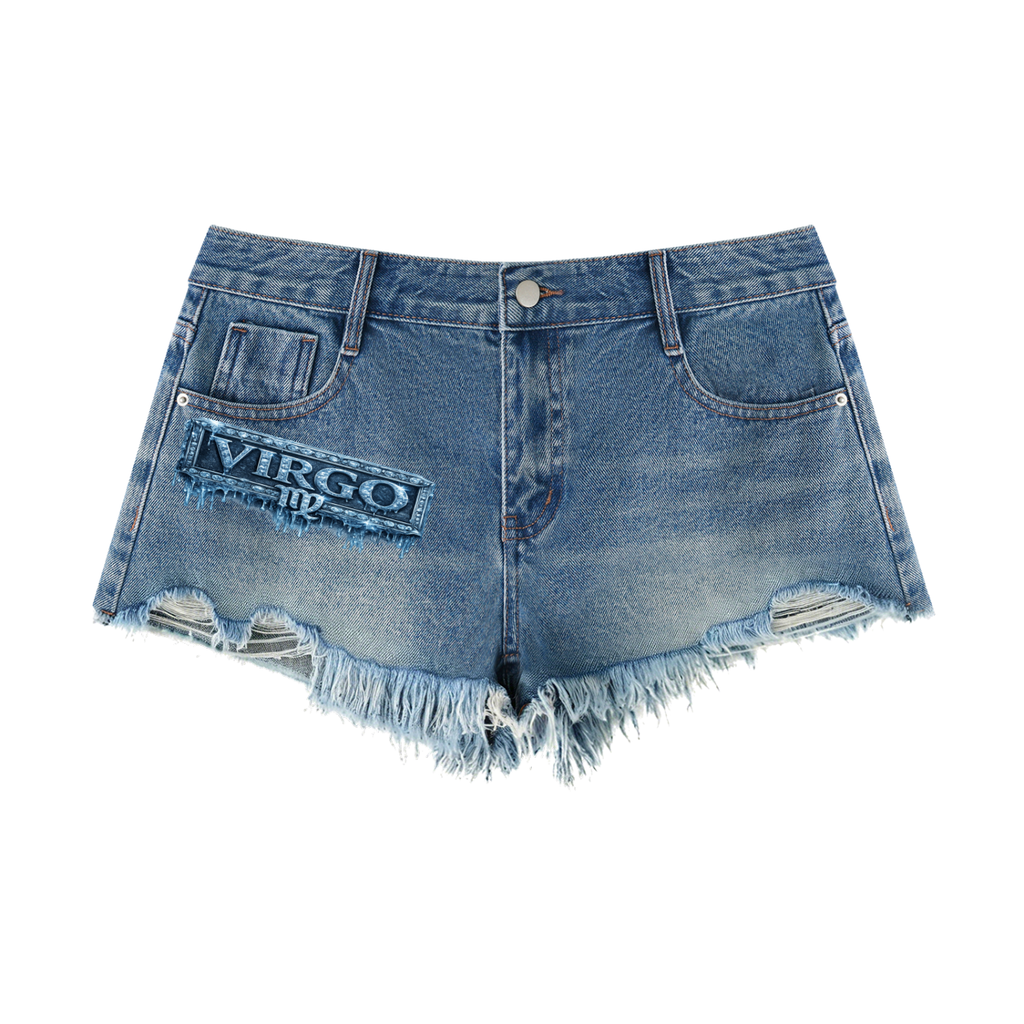 Women's Vintage Wash Raw Hem Denim Shorts