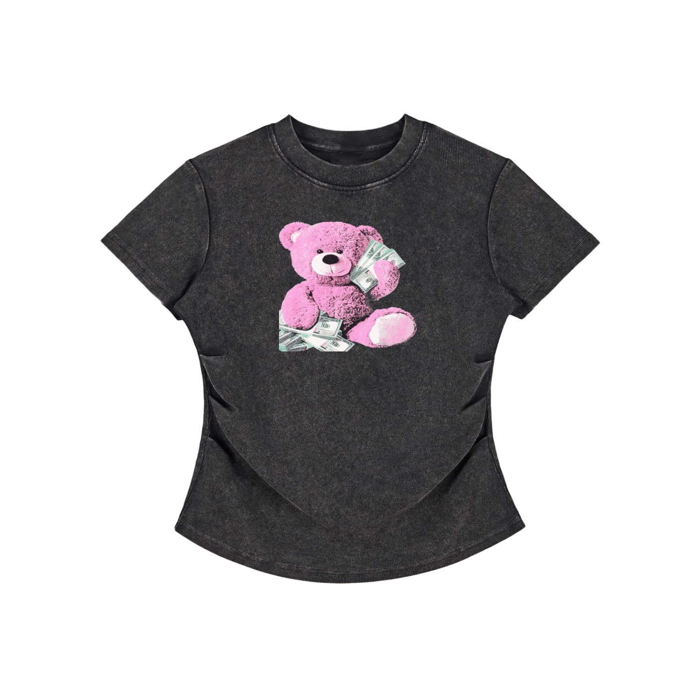 Vintage Washed Bodycon Cotton T-Shirt