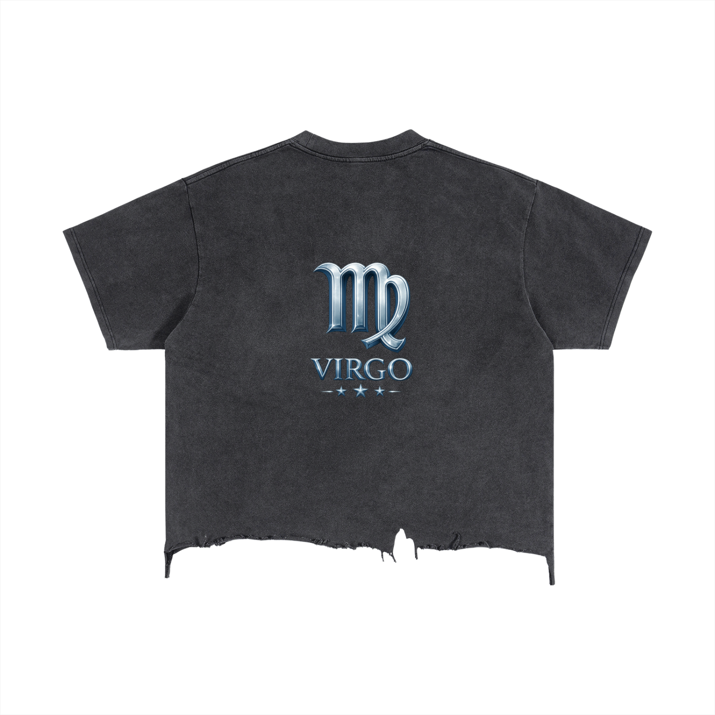 Vintage Wash Boxy Distressed Hem T-Shirt