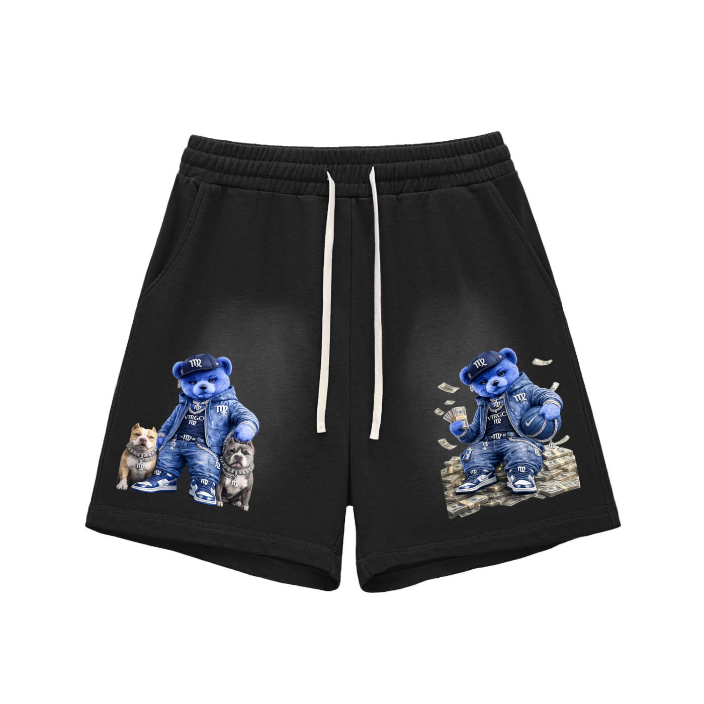 Sun Fade Raw Edge Cotton Shorts