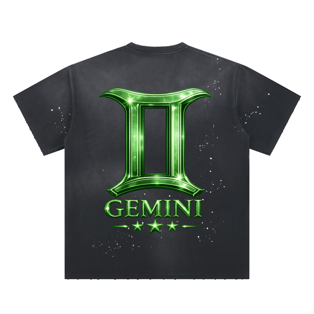 Hand-Frayed Sunfade Paint Splatter T-Shirt
