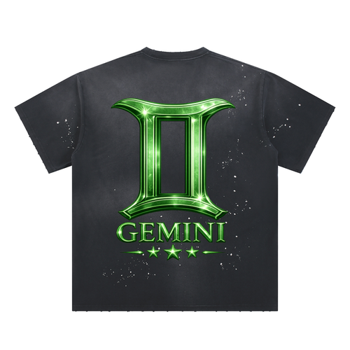 Hand-Frayed Sunfade Paint Splatter T-Shirt